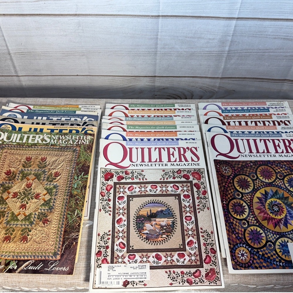 Quilter's Newsletter Magazine Lot 19 Issues 1982-1996 Vintage Quilting Patterns